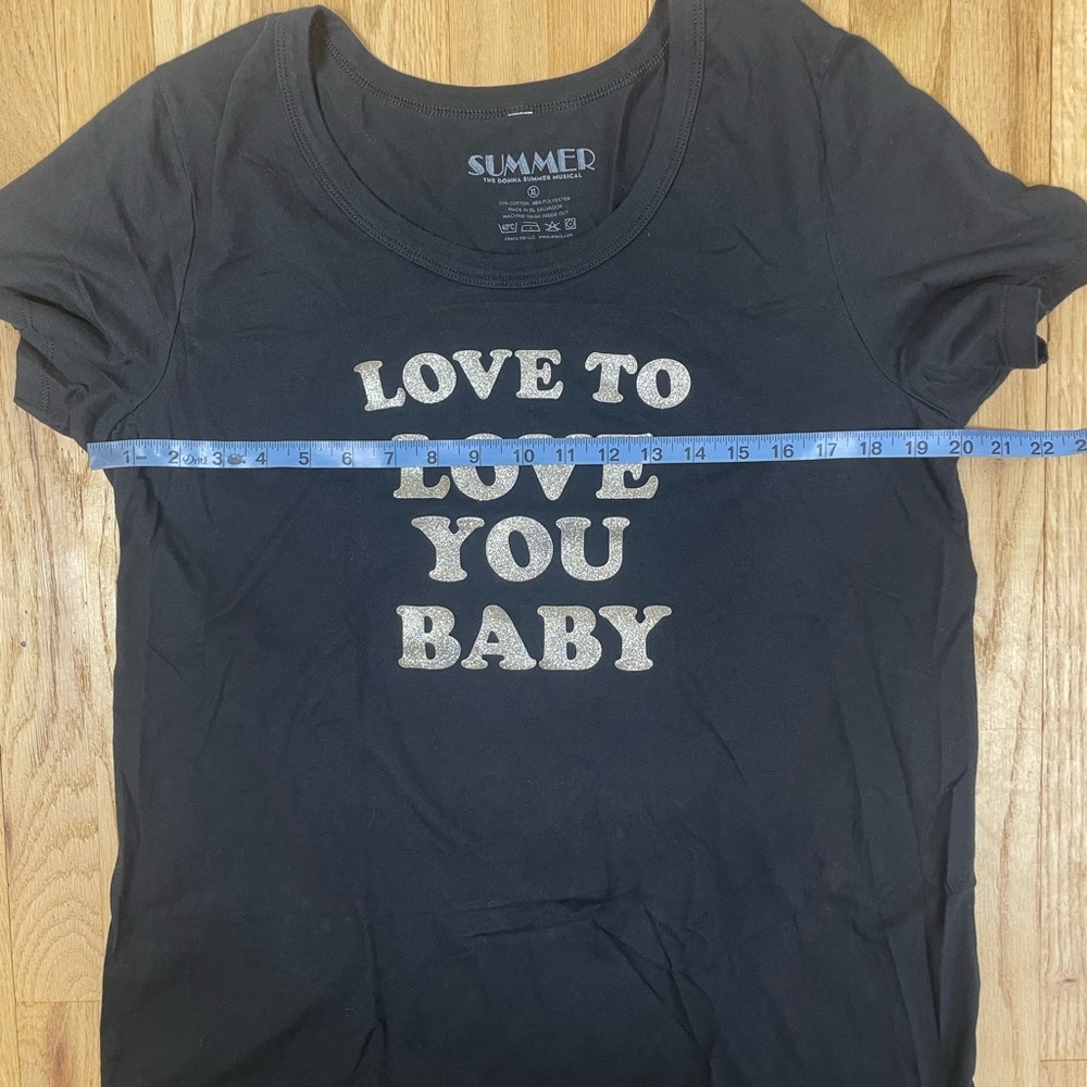 Donna Summer T-Shirt The Musical Love Glitter Disco XL T-shirt Black 70s Singer - Picture 5 of 12